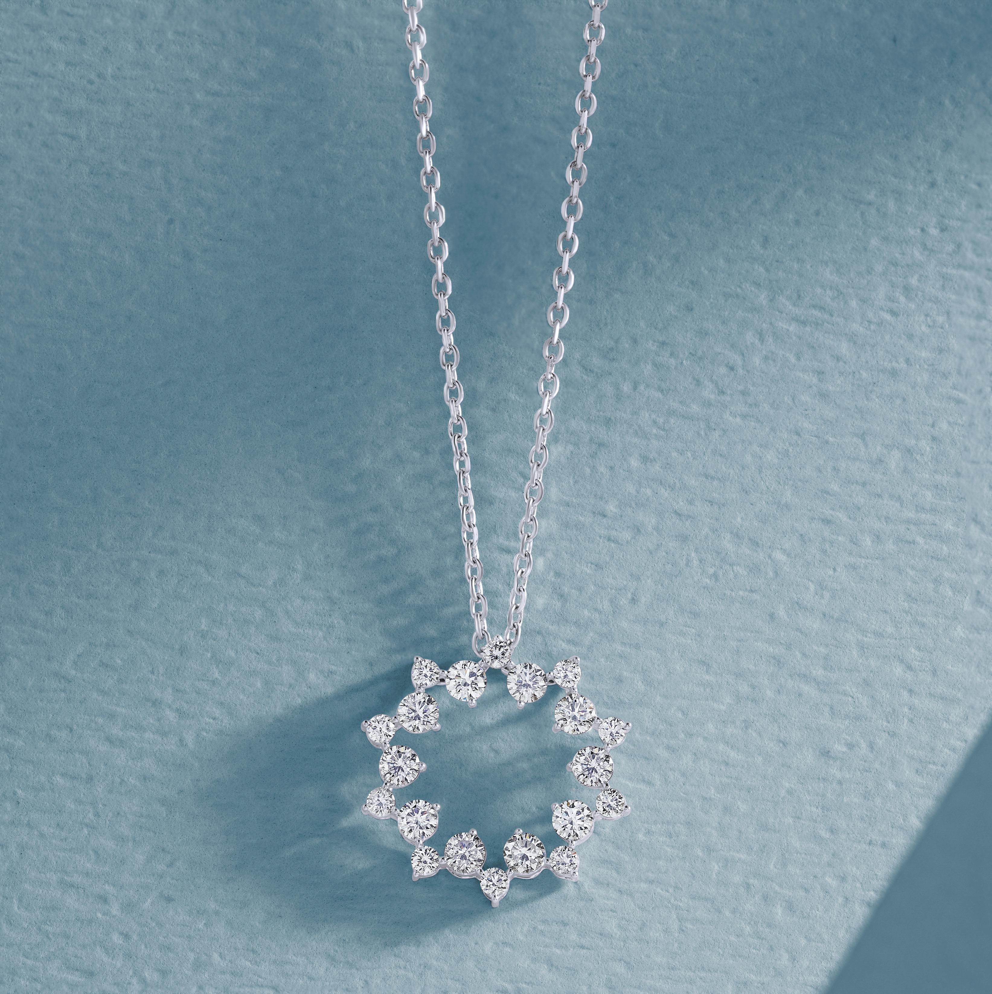 Classic Solitaire Diamond Necklace